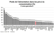 Le poids de l’énergie et de l’alimentation par pays : les émergents loin devant