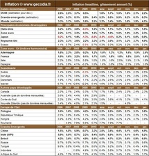 Inflation par pays en janvier 2011 : l’inflation mondiale progresse mais reste contenue