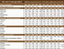 Inflation par pays en janvier 2011 : l’inflation mondiale progresse mais reste contenue