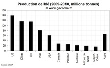 Les principaux producteurs de blé dans le monde