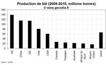 Les principaux producteurs de blé dans le monde Les principaux producteurs de blé dans le monde